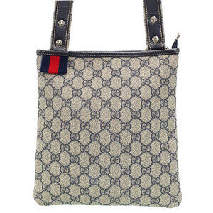 Gucci GG Plus Shoulder Bag navy blue supreme canvas monogram